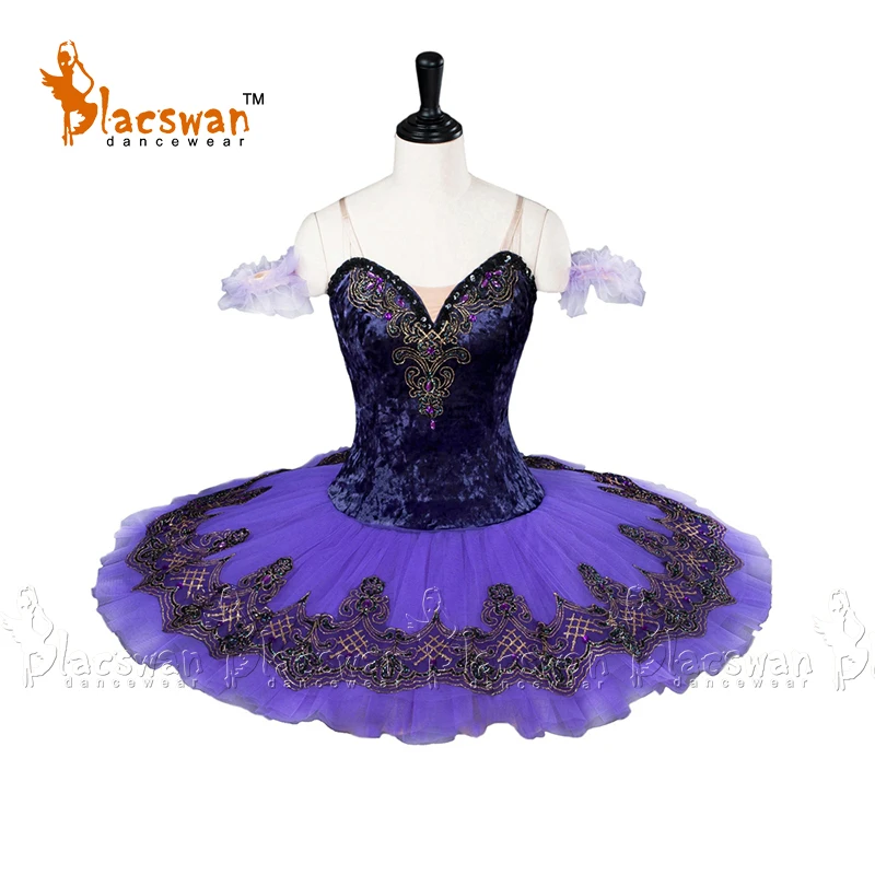 

Women Purple Velvet Custom Size Sleeping Beauty Ballet Lilac Fairy Variation Ballet Costume BC005