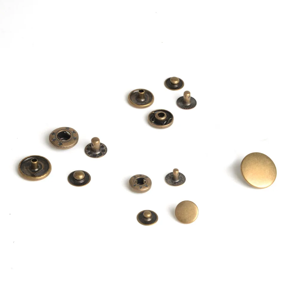 100set Pack Metal Press Studs Sewing Button Snap Fasteners Sewing
