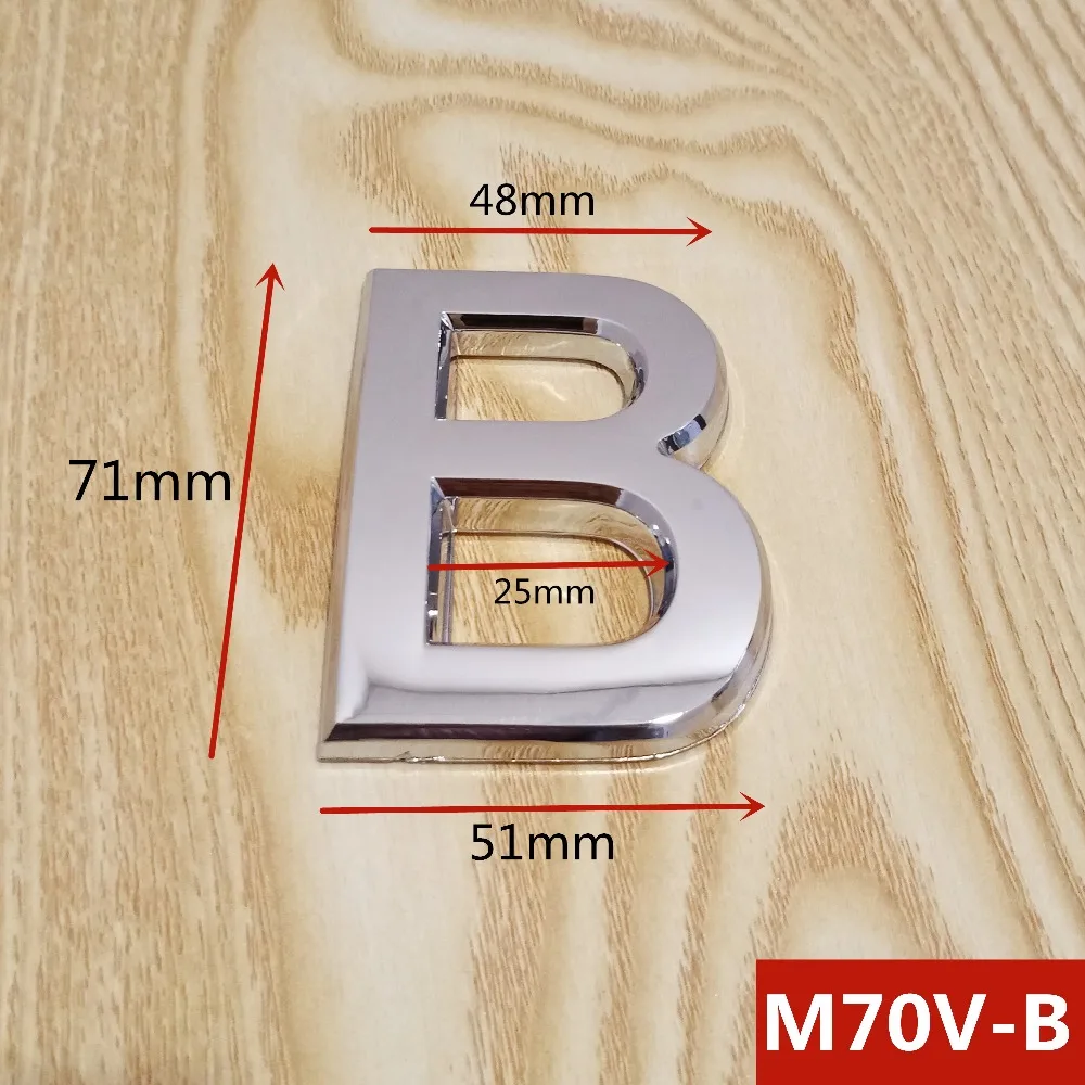 M70V亮银70mm塑料门牌=选项B
