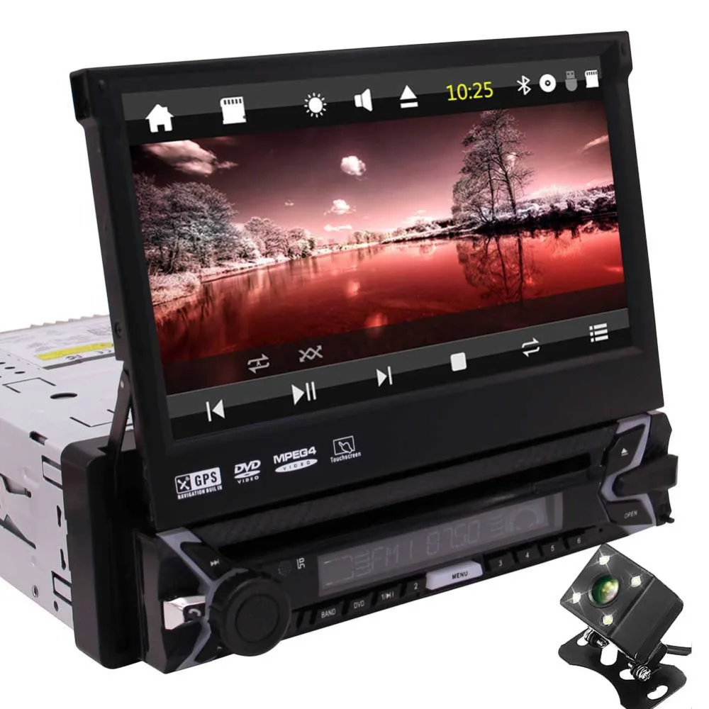 

Free 8GB GPS Map Card + Free Rear View Camera Newest Auto Radio Receiver Electronics Audio GPS Navigation Car Stereo Single 1 Di