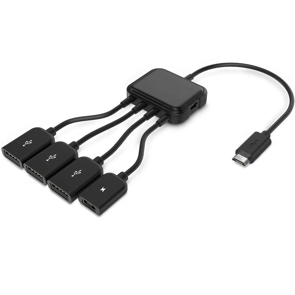 4 в 1 микро USB хост 3 портовый зарядный OTG концентратор зарядки Шнур адаптер