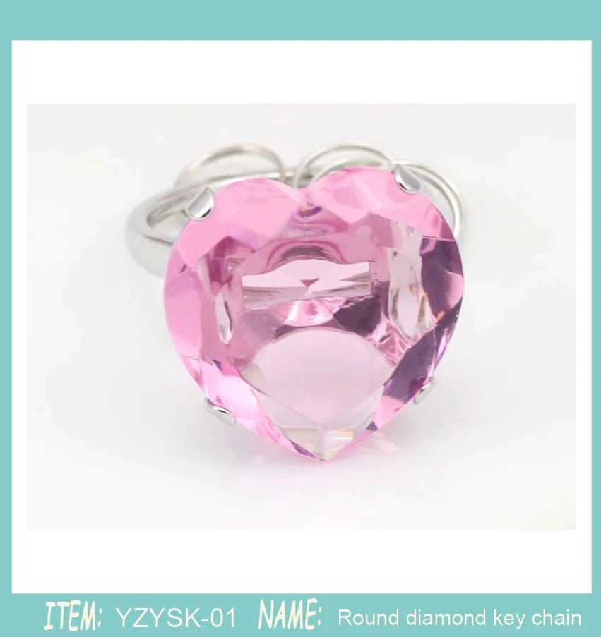 50pcs Consignment Wedding gift Diamond ring shape keychain Key