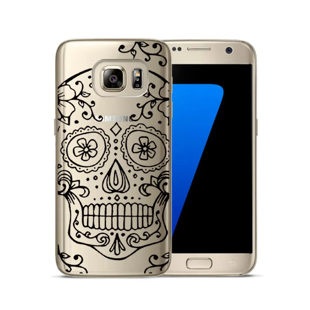 Clear painted Case FOR Samsung S6 Soft TPU Phone Case FOR Samsung S8 Smart Back Protective Phone Cover FOR Galax S5 S7 S8 Plus (19)