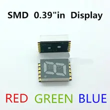 0,3" 0,39 дюйма SMD СВЕТОДИОДНЫЙ дисплей красный/зеленый/синий/белый Nixie tube 0,39 дюймов 7 сегментный 1 бит smd цифровой трубчатый анод/катод