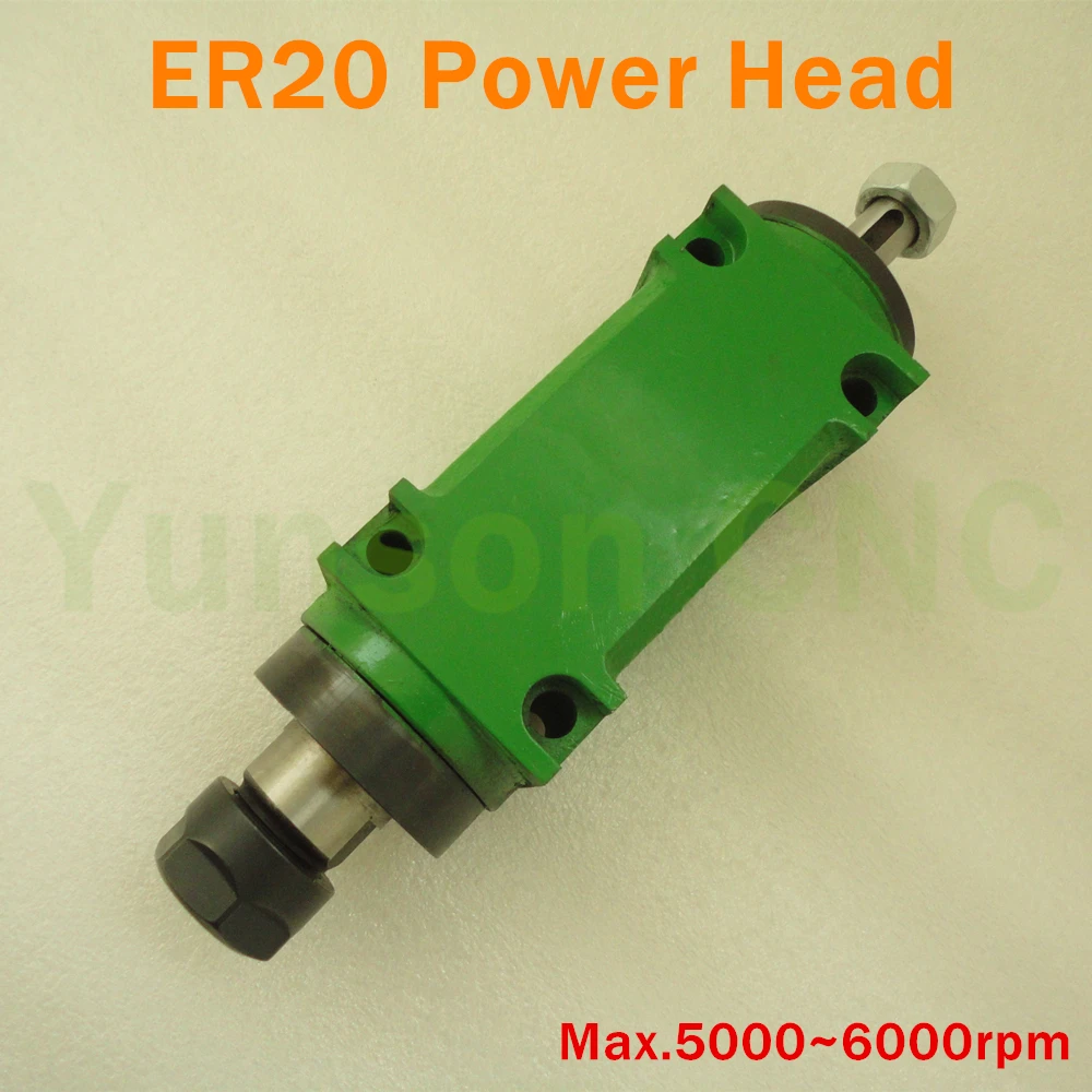 

ER20 Collet Chuck 750W 0.75KW 1hp Power Head 60mm Cutting/Boring/Milling machine Tool Spindle 5000~6000rpm