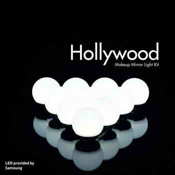 

Hollywood Makeup Mirror Vanity LED Light Bulbs Kit Cosmetic Lighted Make up Mirrors Bulb Adjustable Brightness light AC 100-240V