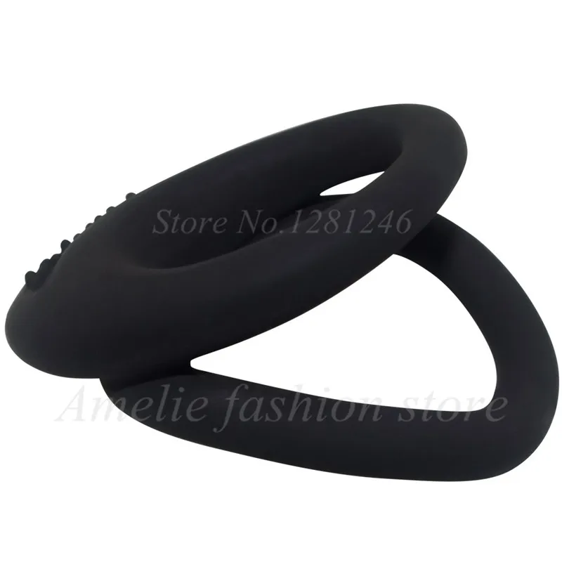 Двойное кольцо мужское для кротального связывания на член секс игрушки