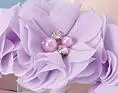 Свадебные босоножки; белые кружевные цветы; жемчуг; стразы; бант; лента; милый стиль принцессы; Низкий квадратный каблук; низкий толстый каблук; большие размеры - Цвет: purple flowers 2cm