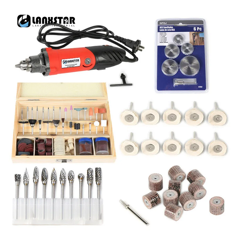 LANXSTAR Big Power 7500WS Professional Electric Die Grinder 0.6~6.5mm Chuck 6 Variable Speed Rotary Tool Multifunction Drill