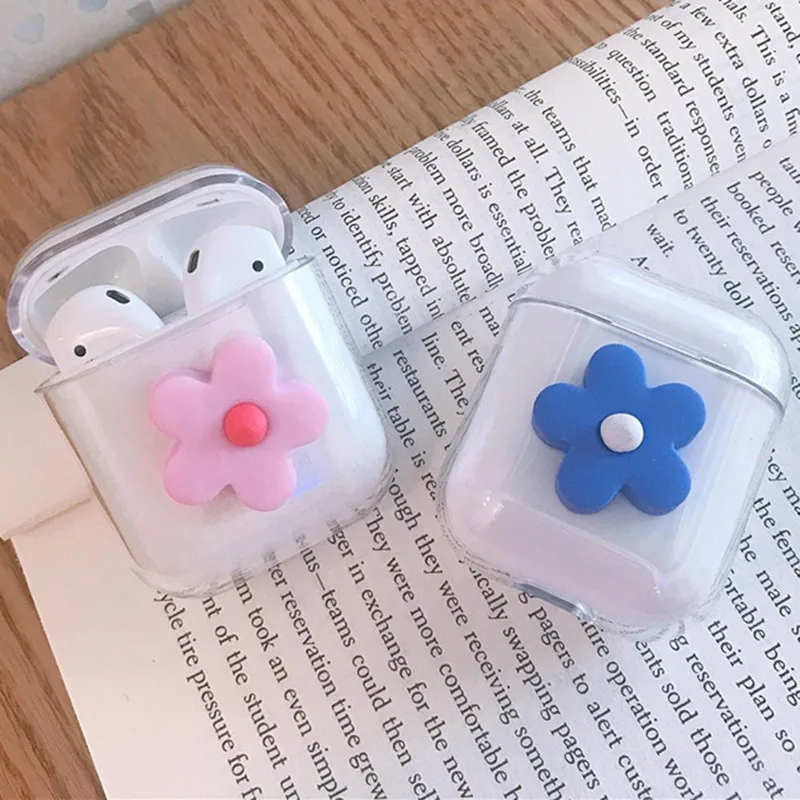 Fashion Silicone Airpods Wireless Cute Flower Earphone Charging Case Wireless Bluetooth Headset Protective Sleeve Cover
