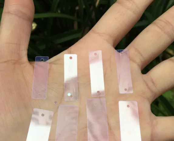

Sewing supplies 11*33mm Side Hole Double Hole Rectangular Transparent Sequins Long Bead Garment Accessories DIY Accessories