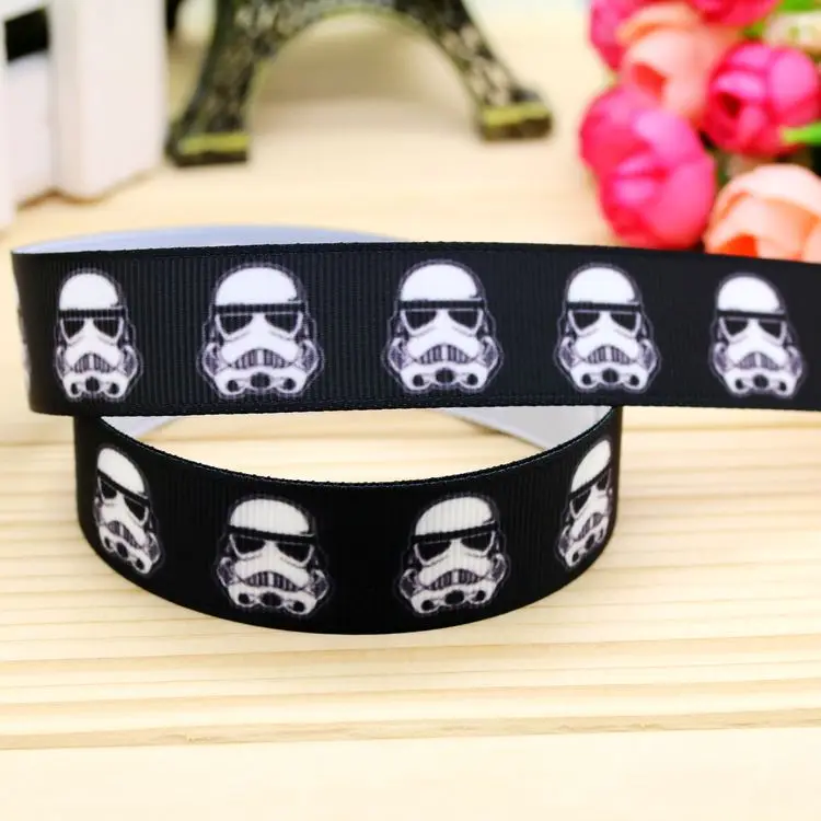 

DHK 7/8'' 5yards star war printed grosgrain ribbon headwear hair bow diy party decoration OEM Wholesale 22mm C1155