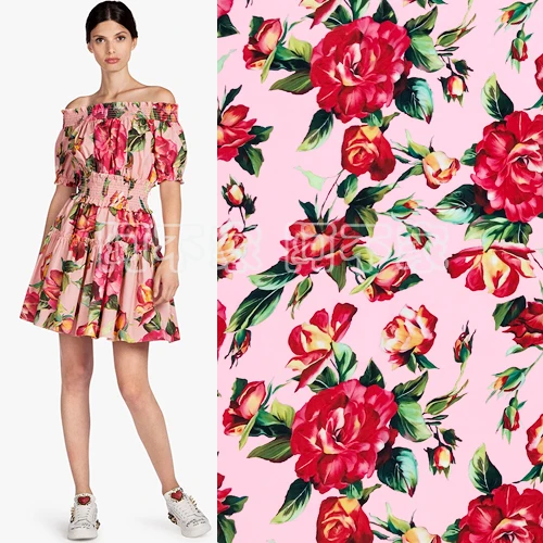

DG pink rose dress on all sides