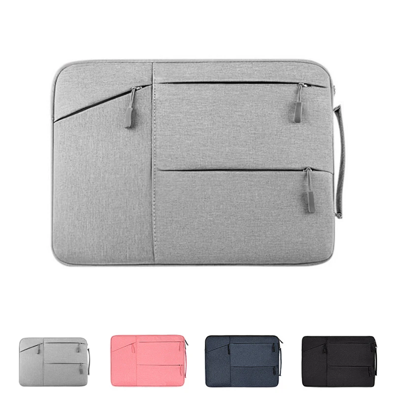 

Pockets Bag Laptop Sleeve Case For Macbook Air Pro Retina 11 12 13 14 15 15.6 inch Laptop Bag Tablet Case Cover for Xiaomi Air