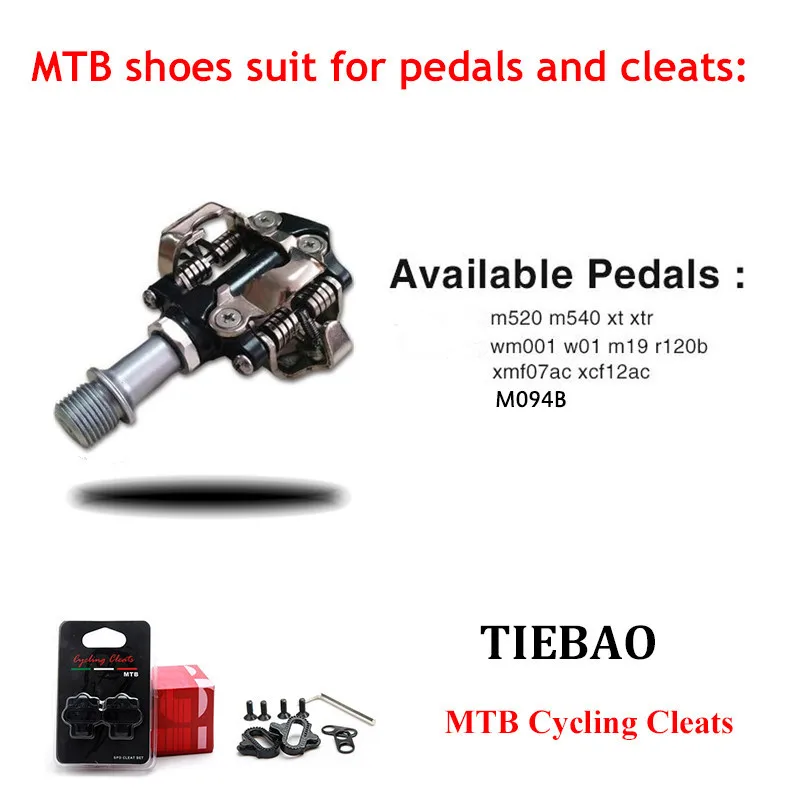 Tiebao Sapatilha Ciclismo Mtb Cycling Shoes SPD Pedals Men sneakers Breathable Mountain Bike Self-locking Bicycle riding Shoes