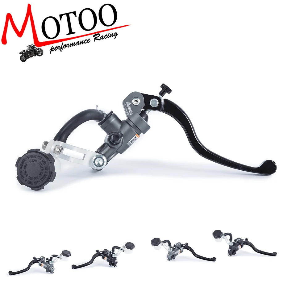 Motoo -Free shipping Motorcycle 19X18 16X18 Adelin brake clutch pump master cylinder lever handle for Yamaha
