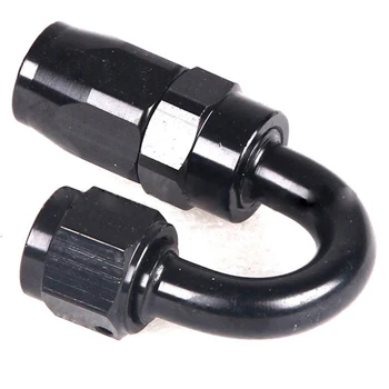 

0 90 45 180 Degree Rubber Tube Hose End Oil Fuel Fitting Reusable AN12 Oil Fuel Push On Hose Anoized Aluminum Fitting