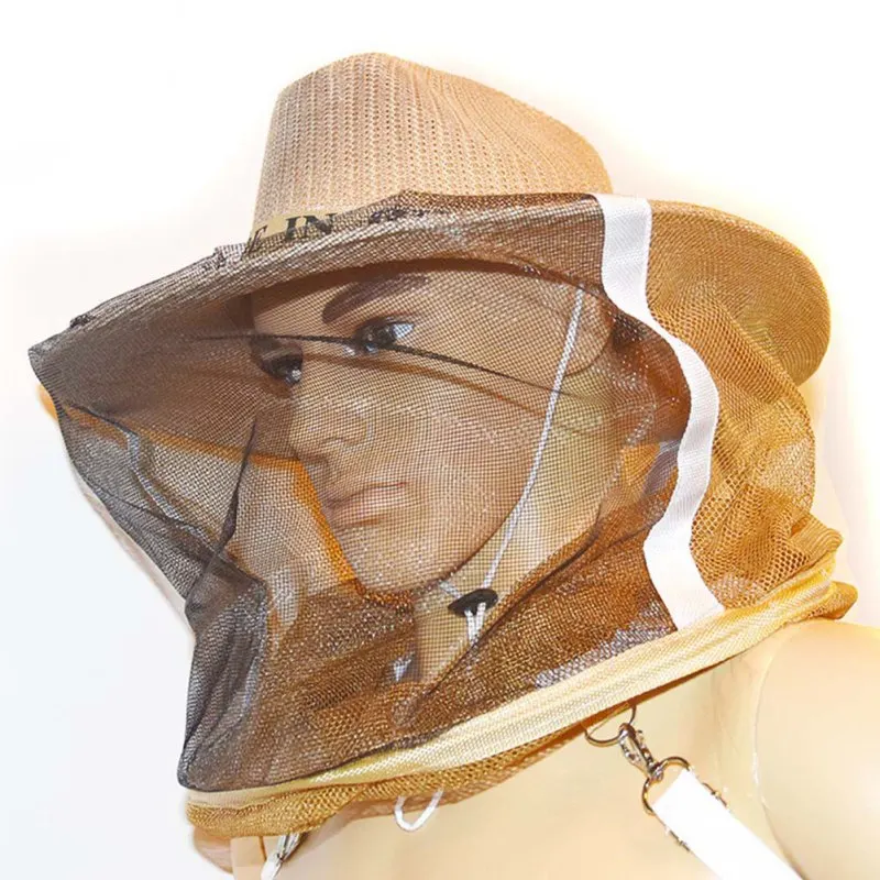 Пчеловод анти-укус шляпа с лицом Защитная сетка утолщенная Анти-пчела Маска Крышка голова покрытие шляпа для пчеловодства
