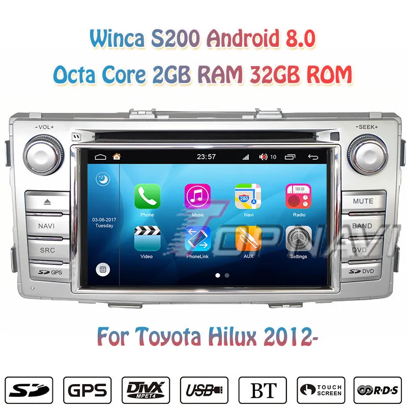 Topnavi Octa Core S200 Android 8.0 Car DVD Multimedia Player for Toyota