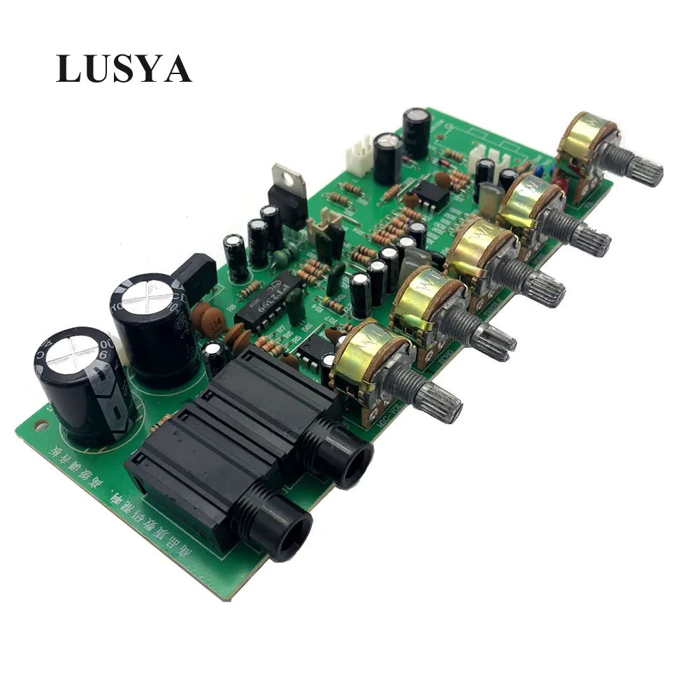 Lusya PT2399 караоке предусилитель доска Цифровой Bluetooth микрофон тональная плата AC12 15V