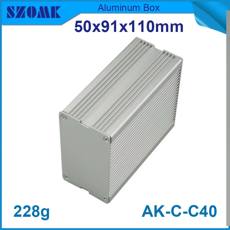 

4pcs/lot aluminum junction enclosure silver anodizing instrument housing for LED control 50*91*110mm