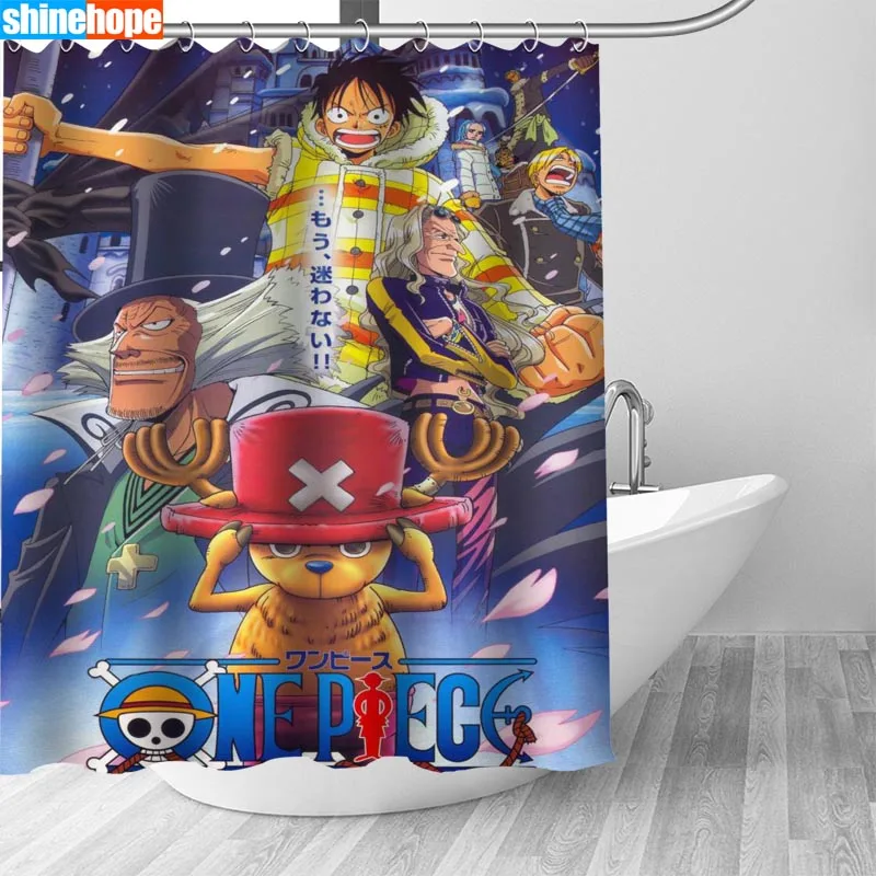 

Nordic Polyester Waterproof One Piece Shower Curtains High Quality Anime Luffy Bath Curtain In The Bathroom 180X200cm,165X180cm