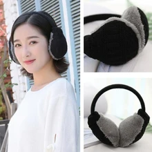 1 шт., новые стильные зимние наушники для мужчин и женщин, модные, унисекс, однотонные, карамельные цвета, удобные, вязаные, теплые, плюшевые, милые наушники