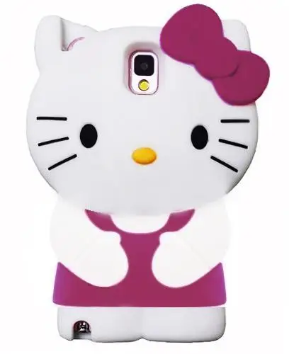 3D Cute Gel Silicone Back Case for Samsung Galaxy note3 N9000/Dark Pink |