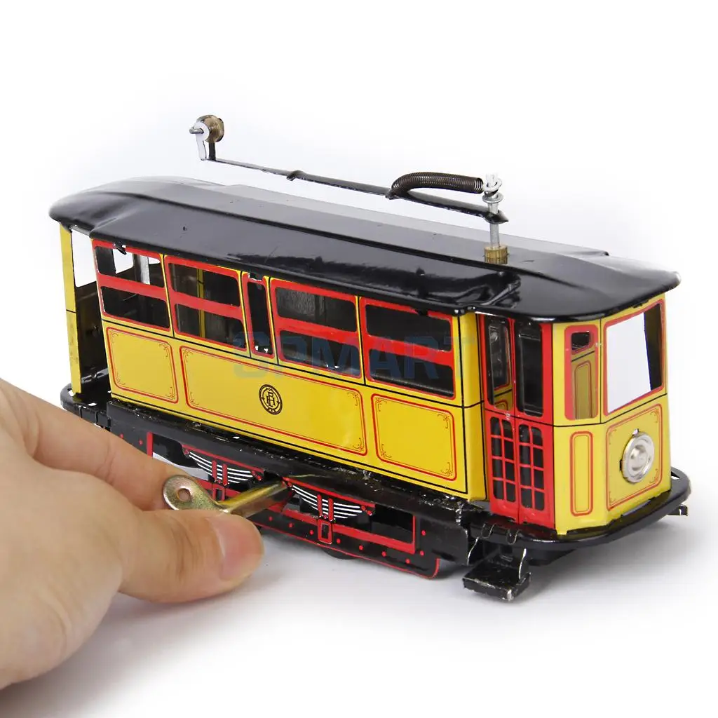 Новинка винтажная трамвайная тележка, оловянная игрушка, коллекционный подарок w/Wind-Up Key