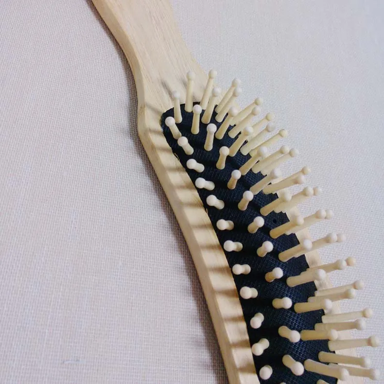 Горячая натуральная бамбуковая Расческа массажная сферическая расческа для волос деревянная расческа wyt77
