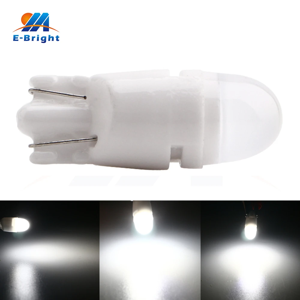 

20/100pcs Lens White Red Blue Amber Green T10 3030 2 SMD LED Car Stying Indicator Lights Signals Parking Lamp 12V
