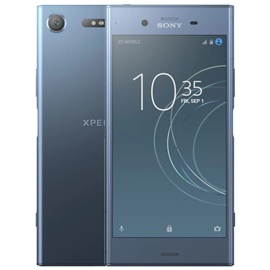 sony Xperia XZ1 G8342, 64 Гб ПЗУ, 4 Гб ОЗУ, 19 МП, четыре ядра, NFC, 2700 мА/ч, две sim-карты, Android 7,1, быстрая зарядка, 3,0 телефон - Цвет: Blue