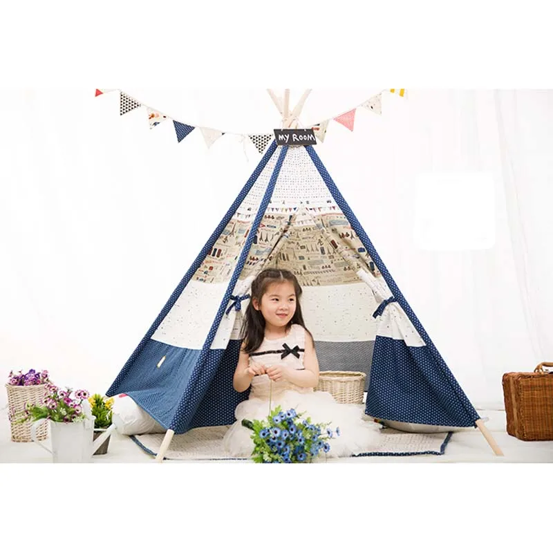 Детская игрушечная палатка, хлопок, холст, крытый или домик для игр на открытом воздухе, детская палатка игрушечная палатка