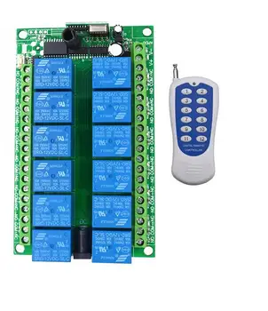 

Long Range DC12V 12CH Radio Controller RF Wireless Remote Control Switch System,315/433 Mhz,Transmitter & Receiver