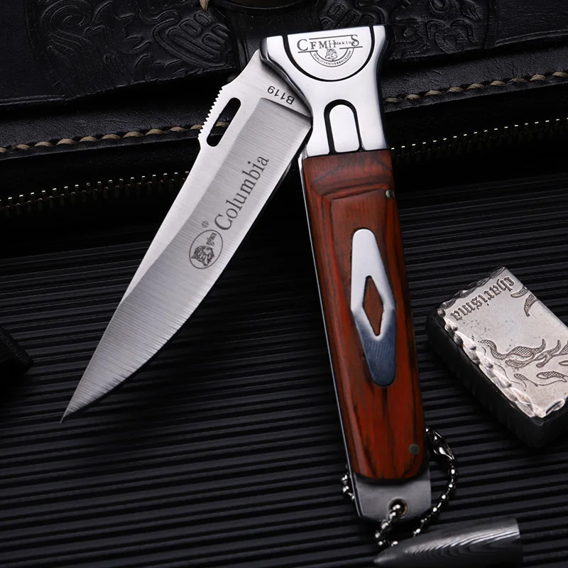 Stenzhorn 2017 New Real Authentic Self-defense Wilderness Survival High Hardness Knife With Wild Fruit Folding Outdoor The Devil