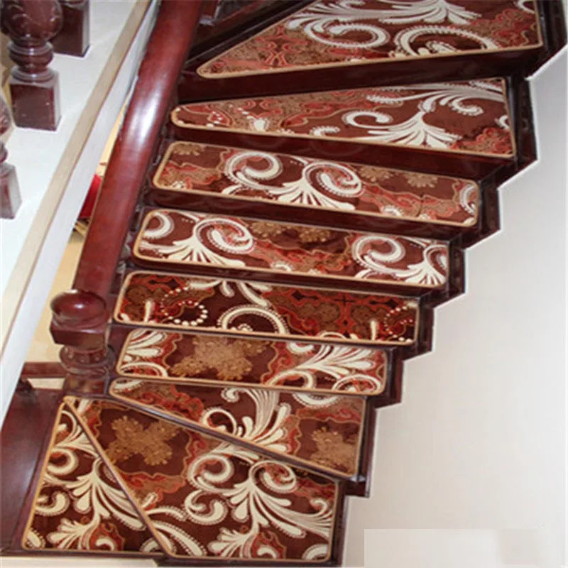 Современный красный лестничный ковер, домашний лестничный ковер, нескользящий ковер для коридора, коврик для лестницы, домашний декор