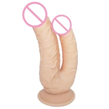 AMABOOM Double Dildo Suction Cup Stimulate Anal Plug Vaginal G spot Massager Huge Dildo Masturbation Sex