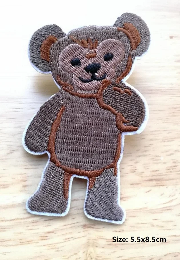 Gelatoni Duffy Утюг на заплатках Маленькая обезьяна кошка мультфильм Байкер аксессуар вышитые s для детей - Цвет: Медь