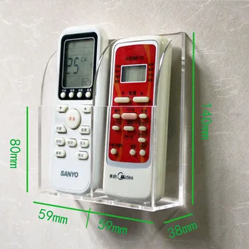 

Clear acrylic box creative Bathroom makeup organizer storage box cosmetic case remote control holder Container Wall tape