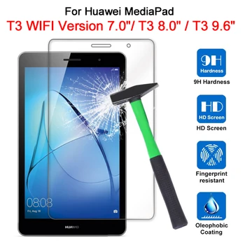 

protective glass for huawei mediapad t3 WIFI Version 7.0 inch tempered glas 2.5D 9 H screen protector film t 3 8.0 9.6 inch