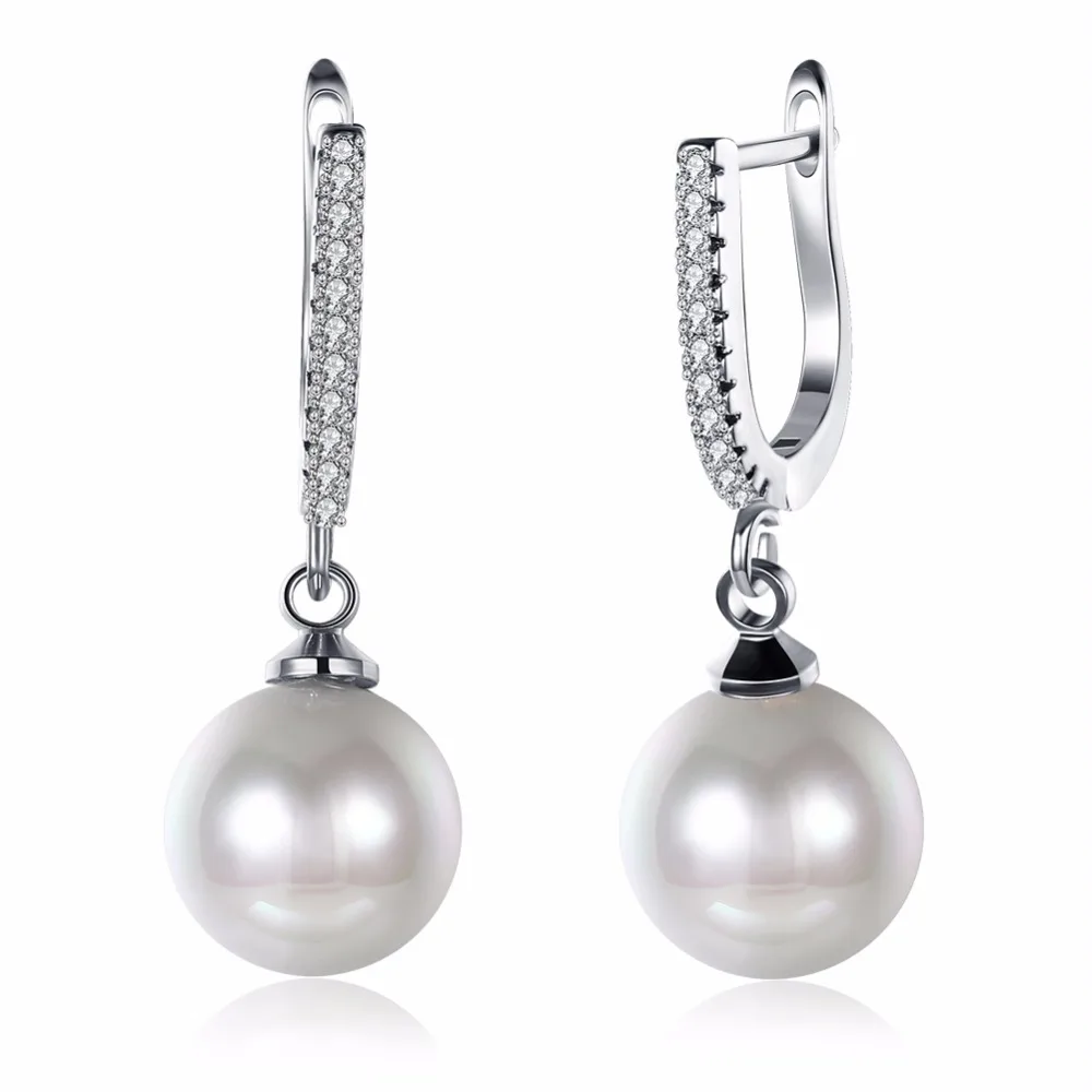 

luxury crystal zircon and shell pearl earrings ,made from original Korean factory wedding accessories Jewelry