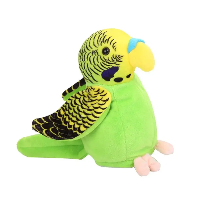 Новорожденный ребенок электрический говорящий попугай игрушки говорящий рекорд повторяет машущие крылья плюшевые мягкие Мультяшные плюшевые игрушки рождественские подарки - Цвет: 18cm Parrot B