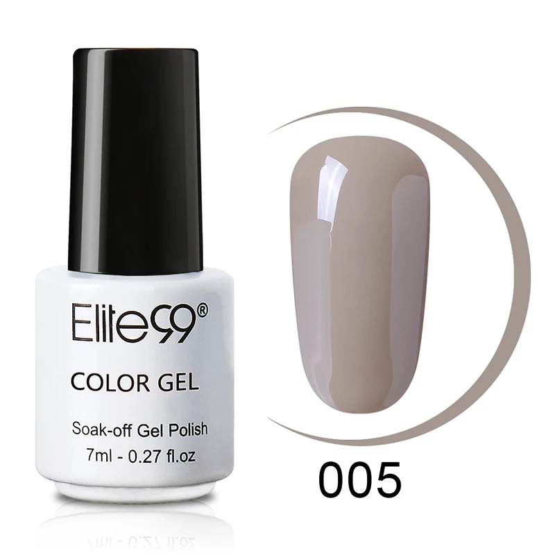 Elite99, 7 мл, Классический Гель-лак для ногтей, телесный цвет, розовый цвет, замачиваемый, УФ светодиодный гель для ногтей, эмаль, Полупостоянный Гель-лак, дизайн - Цвет: 005