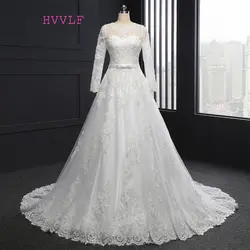 HVVLF Vestido De Noiva 2019 мусульманские свадебные платья а-силуэта с длинными рукавами Аппликации Кружева Винтаж свадебное платье свадебные платья