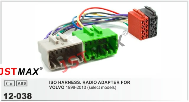 JSTMAX Car Stereo Radio ISO Wiring Harness Adaptor Power Cable for