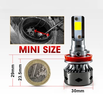 

HLXG 2PCS No Error H7 LED h4 h11 Car Lights Bulbs canbus 9005 9006 72W 6000K White Lighting Car Headlight LED Lights Auto 12V