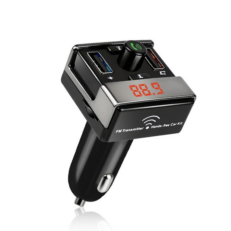 

Car Bluetooth FM Transmitter Handsfree Car Kit MP3 Music Player Support TF Card/U Disk Play 5V 2.1A USB Car Charger CE/Rohs