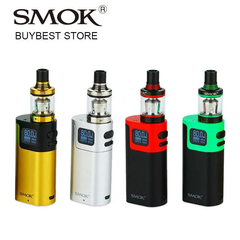 

100% Original 80W SMOK G80 Kit with G80 Box Mod & 2ml Spirals Tank Atomizer G80 Vape Kit OLED Screen VW/TC Mode vs Smok Alien