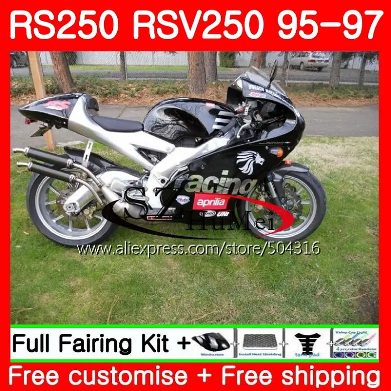 Корпус для Aprilia RS 250 RSV250 RS250 95 96 97 body 85SH3 глянцевый черный RS250R RSV RR 1995 1996 1997