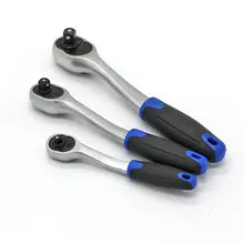 

Newest 1/4" Ratchet Wrench Quick Release Single-end Chrome Steel Wrench Plastic Handle Professional Repairing Tool